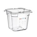 Araven FOOD PAN PC GN1/6, 2.2qt TRANSPARENT, 6 7/8" X 6 3/8" X 6" 09798